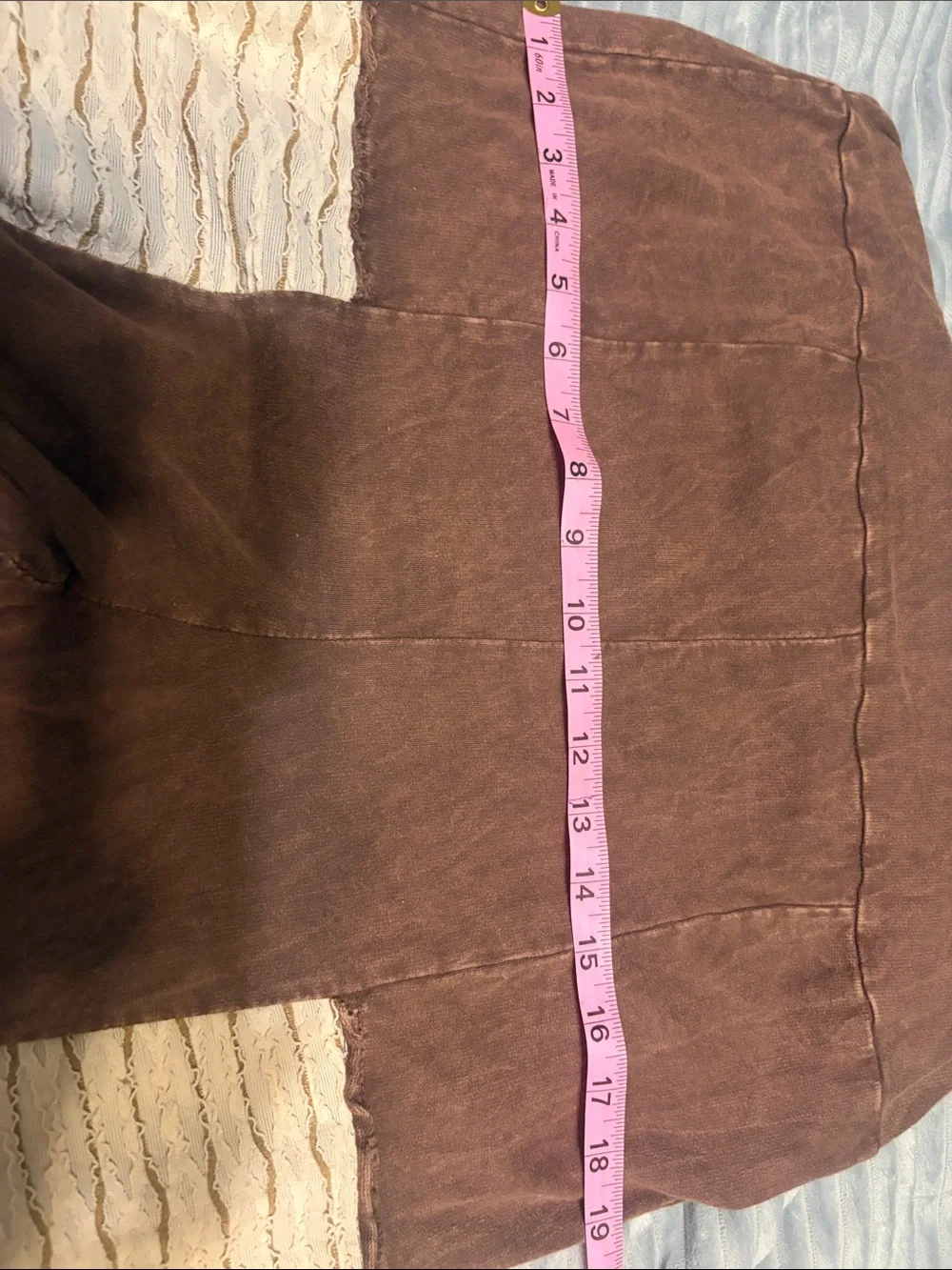 Boho Patchwork Brown Wide-Leg Overalls